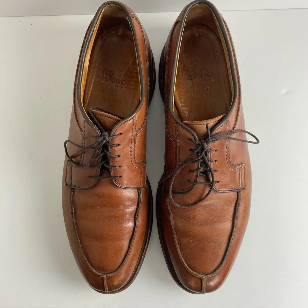 Allen Edmonds‎ Shoes 11 B Mens Brown Stockbridge Split Toe Leather Oxford